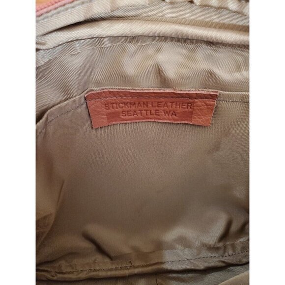 Stickman Leather Unisex Crossbody Purse Bag Brown Black Adjustable Strap READ - Picture 5 of 15